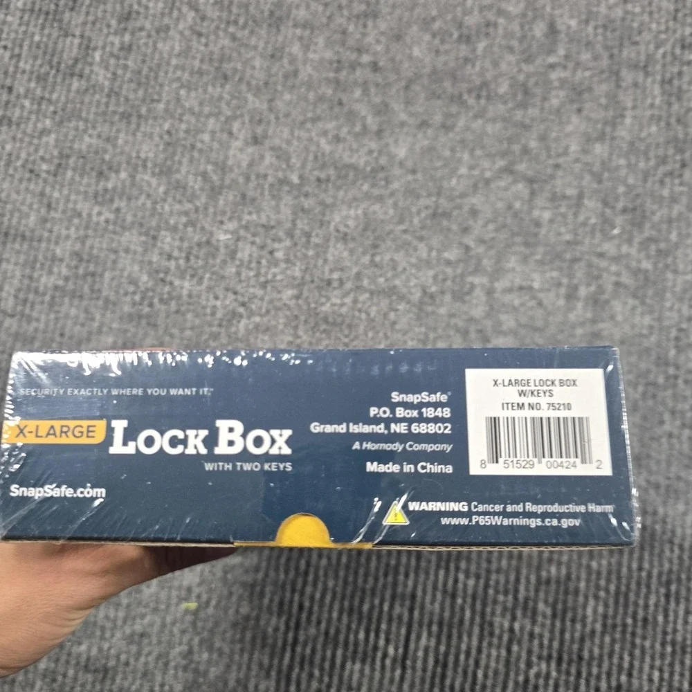 SnapSafe X-Large Lock Box Steel Security Cable Keys Gray Safe Gun Storage